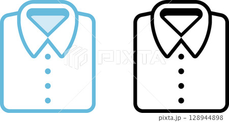 White button down shirt icon 128944898