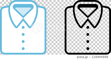 White button down shirt icon 128944898