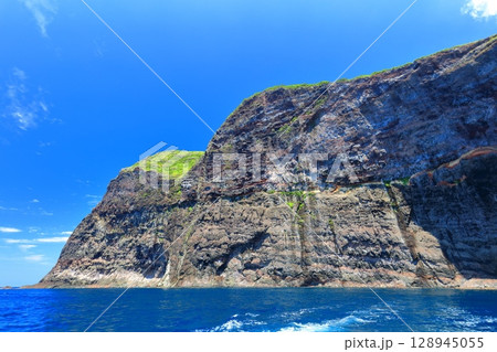 【島根県】国賀めぐり定期観光船から見た国賀海岸（隠岐の島　西ノ島） 128945055