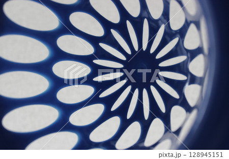 Abstract Geometric Background With Oval Holes On A Sprawled Structure 128945151