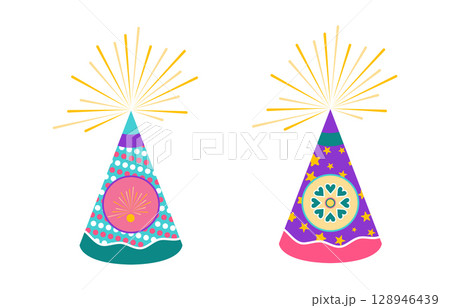 Diwali festival vector collection with fireworks in flat style. Deepavali vector illustration for creative design needs Diwali festival vector collection with fireworks in flat style. Deepavali vector illustration for creative design needs 128946439