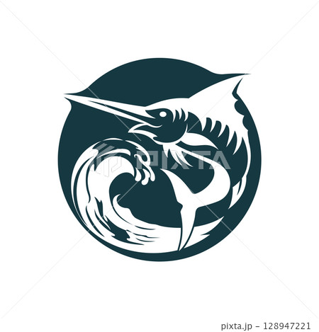 Blue Marlin Logo Design Inspiration 128947221