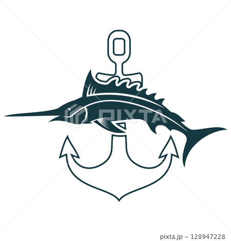 Blue Marlin Logo Design Inspiration 128947228