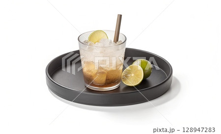 Fresh tropical cocktails on beautiful sunny beach 128947283