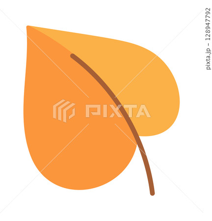 Birch leaf autumn foliage element 128947792
