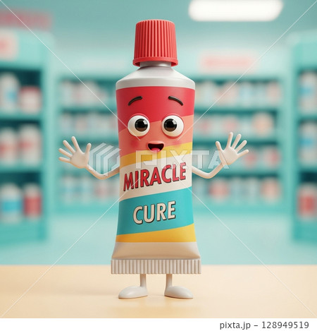 薬をモチーフにしたキャラクター「ドラッくん」 薬をモチーフにしたキャラクター「ドラッくん」 128949519
