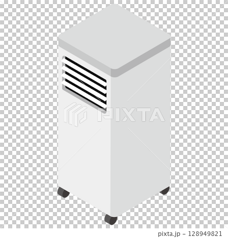 スポットクーラーのアイソメトリックイラスト 128949821