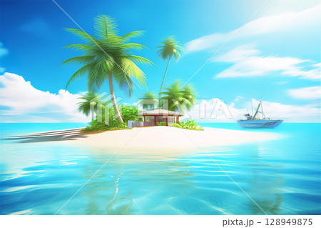 南国のリゾート地 128949875