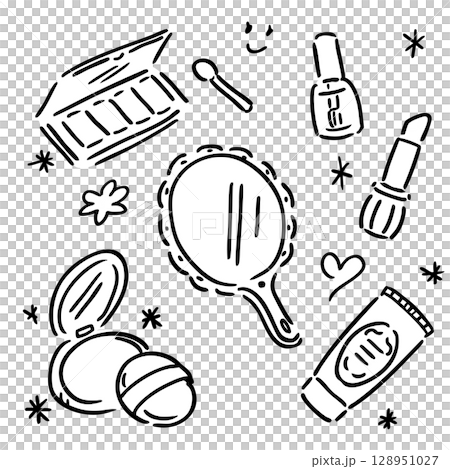 かわいいコスメのイラスト素材セット 128951027