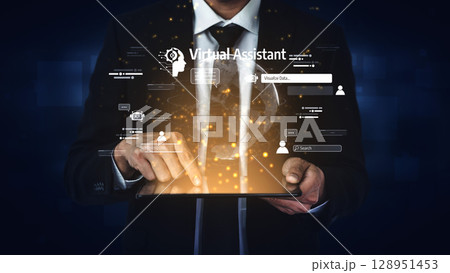AI Brain Processing with Generative Artificial Intelligence Concept Vouch 128951453