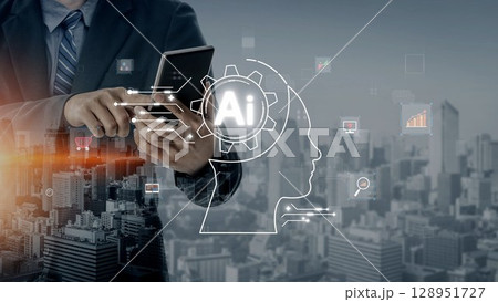 AI Brain Processing Data with Generative Artificial Intelligence Concept Muxer AI Brain Processing Data with Generative Artificial Intelligence Concept Muxer 128951727