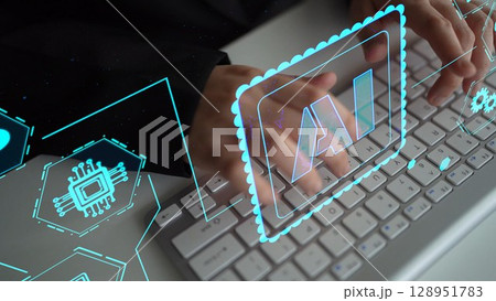 AI Brain Processing Data with Generative Artificial Intelligence Concept Thunk AI Brain Processing Data with Generative Artificial Intelligence Concept Thunk 128951783