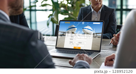 Online flight booking website provide brisk reservation system 128952120