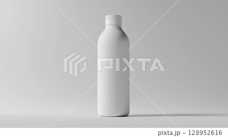 Bottle white matte blank tumbler mockup drink liquid container white background 128952616