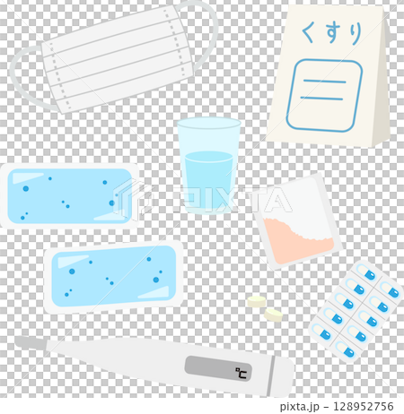 風邪のイラスト素材セット 128952756
