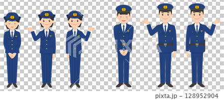 警察男女全身第 2 部分 128952904