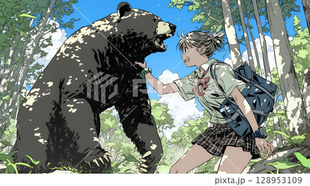 熊と戦う女子高生