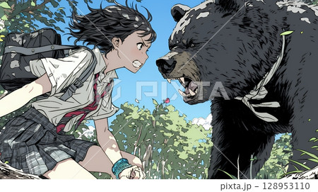 熊と戦う女子高生