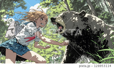熊と戦う女子高生