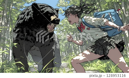 熊と戦う女子高生