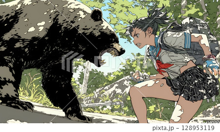 熊と戦う女子高生