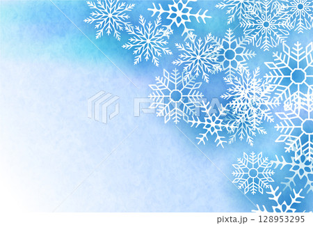 雪　クリスマス　冬　光　背景	 128953295