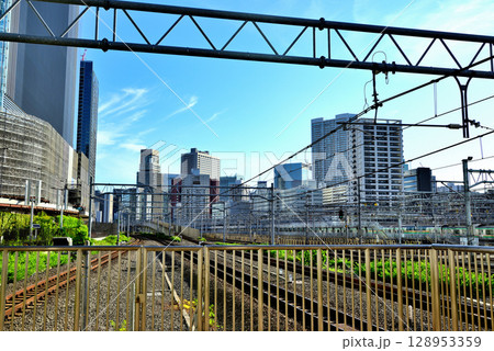 山手線新駅　高輪ゲートウェイ駅から田町方面の眺望 128953359