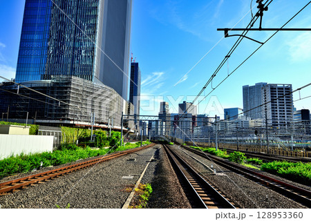 山手線新駅　高輪ゲートウェイ駅から田町方面の眺望 128953360