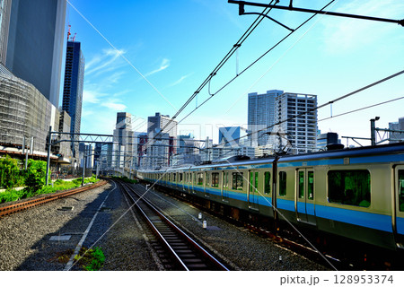 山手線新駅　高輪ゲートウェイ駅から田町方面の眺望 128953374