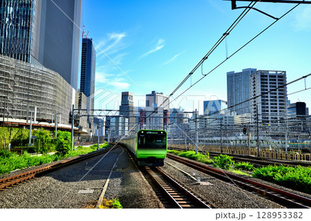山手線新駅　高輪ゲートウェイ駅から田町方面の眺望 128953382