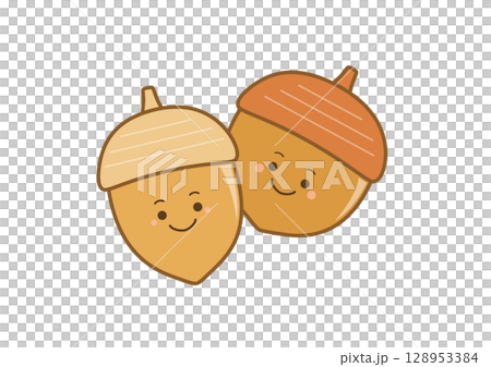 可愛的橡子插畫-插圖素材 [128953384] - PIXTA圖庫