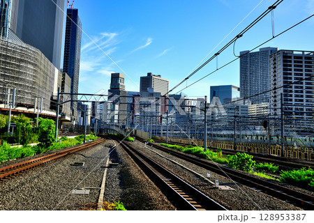 山手線新駅　高輪ゲートウェイ駅から田町方面の眺望 128953387