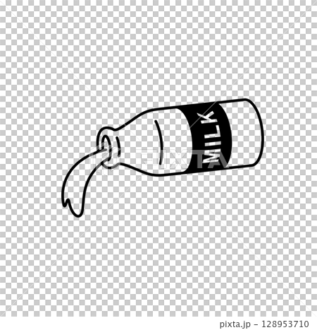 Pouring milk illustration 128953710