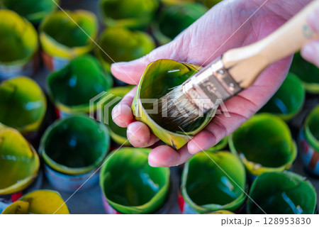 Nian gao or Chinese New Year's cake is sweet food 128953830