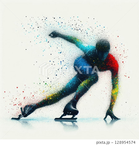 Dynamic Speed Skating in Artistic Motion with Generative AI. 128954574