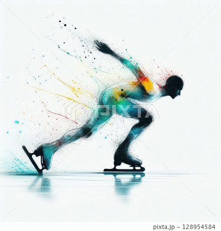 Dynamic Speed Skating in Artistic Motion with Generative AI. 128954584