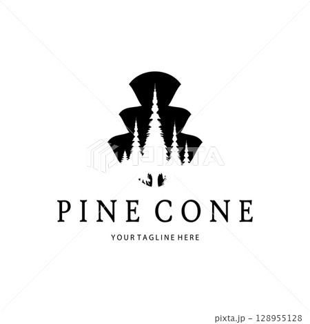 abstract simple pinecone logo pine tree design,for business,badge,emblem,pine plantation,pine wood industry abstract simple pinecone logo pine tree design,for business,badge,emblem,pine plantation,pine wood industry 128955128