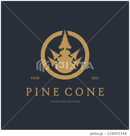 abstract simple pinecone logo pine tree design,for business,badge,emblem,pine plantation,pine wood industry abstract simple pinecone logo pine tree design,for business,badge,emblem,pine plantation,pine wood industry 128955348