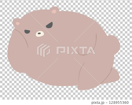 Bear lying down with elbows on the ground No main line Bear lying down with elbows on the ground No main line 128955360