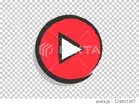 用畫筆繪製的圖標“視頻播放（視頻製作、播放、指導）” 128955367