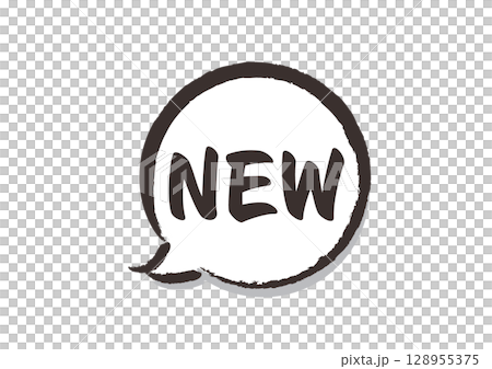 A brush-drawn icon "Speech bubble (new, new product, news, update)" A brush-drawn icon "Speech bubble (new, new product, news, update)" 128955375