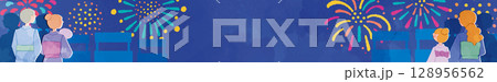 花火大会の背景イラスト 128956562
