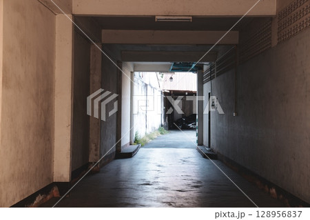 A Serene Passageway in a Bustling Urban Environment Awaits Exploration and Adventure 128956837