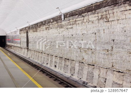 The interior of an Urban Underground Subway Station offers a unique glimpse into metropolitan life The interior of an Urban Underground Subway Station offers a unique glimpse into metropolitan life 128957647