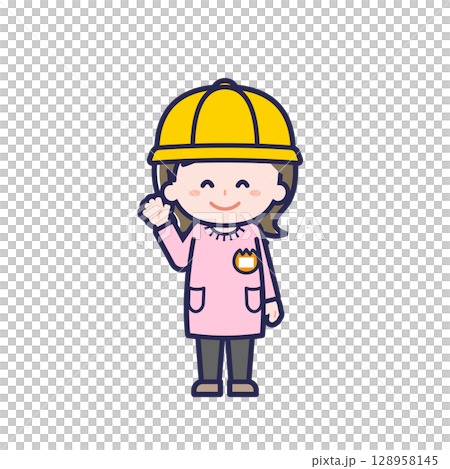 こども／正面／女の子 10 128958145