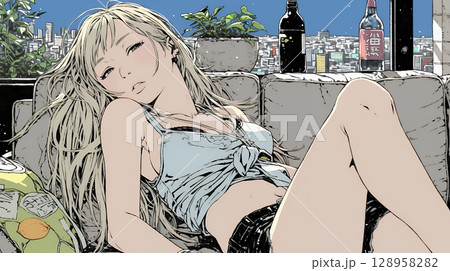 家で一人で酒を飲んで酔いつぶれた女性