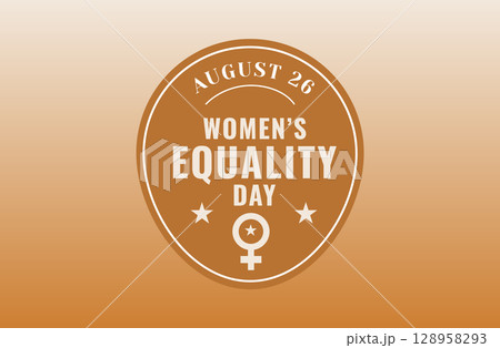 August 26 Badge Womens Equality Day Emblem 128958293