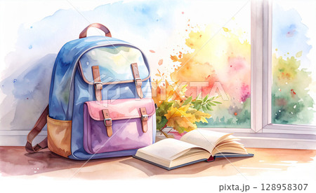 床に置かれた少し大きめのリュックと、開いた窓から差し込む光が穏やかに揺れる室内。 床に置かれた少し大きめのリュックと、開いた窓から差し込む光が穏やかに揺れる室内。 128958307