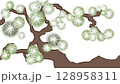 和風の柄(松の木)の背景イラスト 128958311