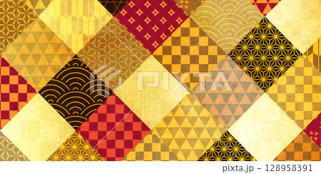 和柄　秋　模様　背景 128958391